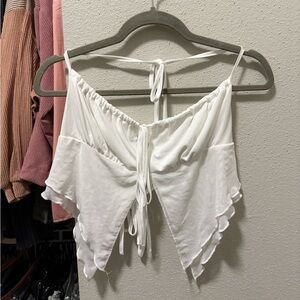 SHEIN White Backless Top